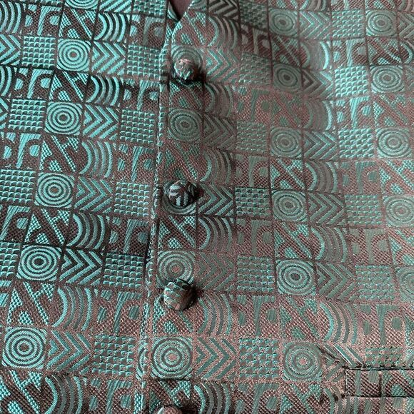 Jeremy Stevens aqua green vest, size large- extra large - tux vest - Picture 3 of 4